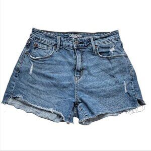 Denizen by Levi's High Rise Shorts in Medium Wash with Light Distressing